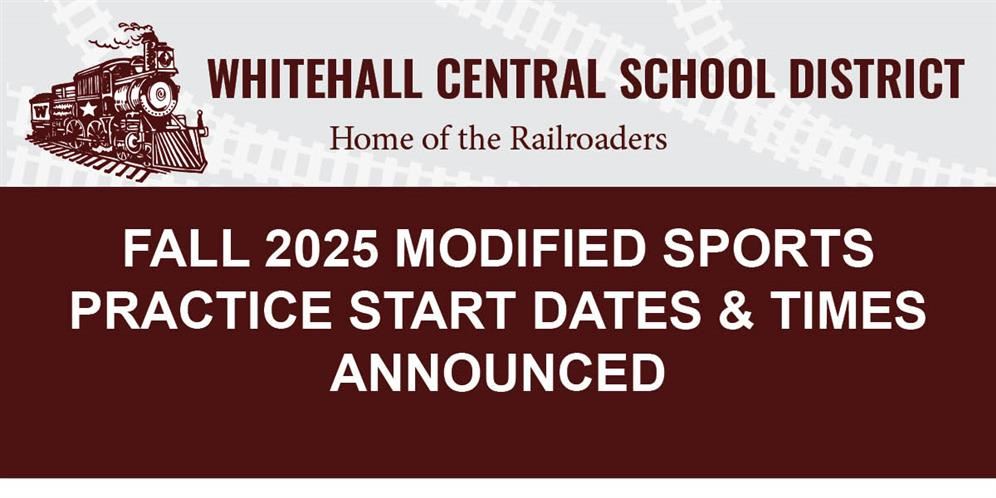  Fall 2025 Modified Sports Practices Dates & Times Announced